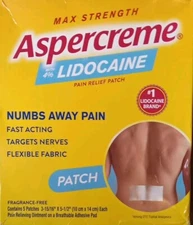 Aspercreme Max Strength Lidocaine Patch
