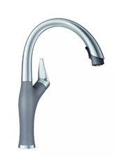 Blanco 442026 Single Handle Pull Down Kitchen Faucet Metallic Grey/Stainless