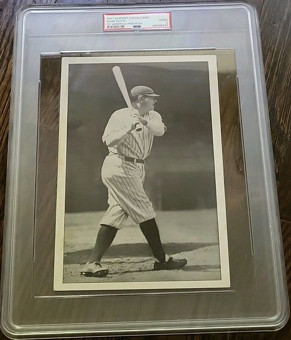  BABE RUTH 1947 NBC DUPONT CAVALCADE AMERICA 9X6 Premium PSA 2++ LOOKS FAR NICER view 2
