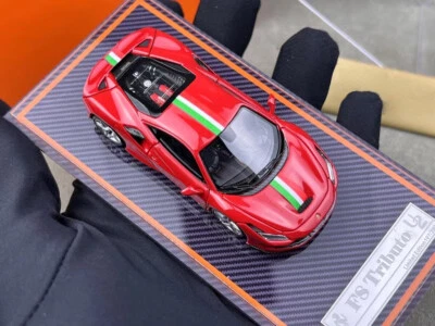 U2 1:64 Red F8 Tributo Super Racing Sports Model Diecast