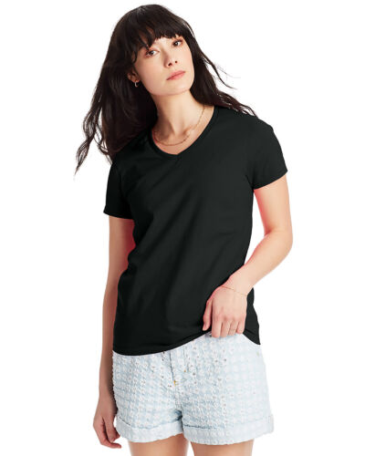 5 Pack Of Hanes 5780 Ladies Essential-T V-Neck T Shirt Stylish T-Shirt