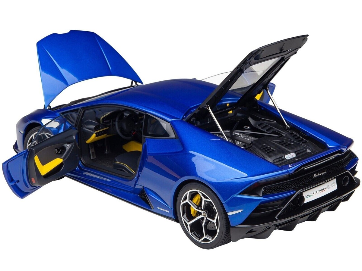 1/18 Lamborghini Huracan Evo Blu Nethuns Blue Model Car By Autoart