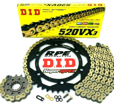 2007-2023 HONDA CBR600RR OEM DID VX3 GOLD 520 EXT 150L CHAIN AND