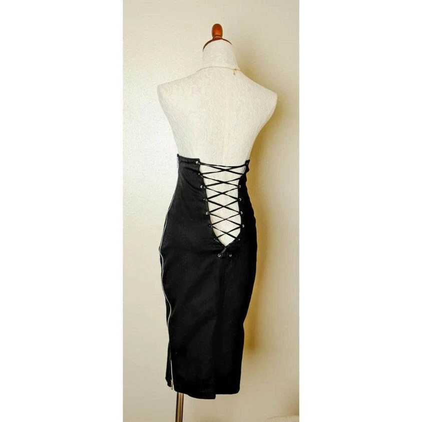 Switchblade Stiletto Chain Cyber Gothic Punk Rocker Clubwear Rocker Biker Skirt - Image 2 of 4