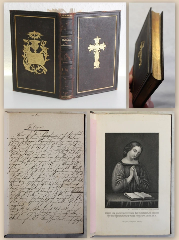Franziska von Strombeck Fünfteilige Handschrift 1871 Religion Glaube Gebet xz - Bild 1 von 1