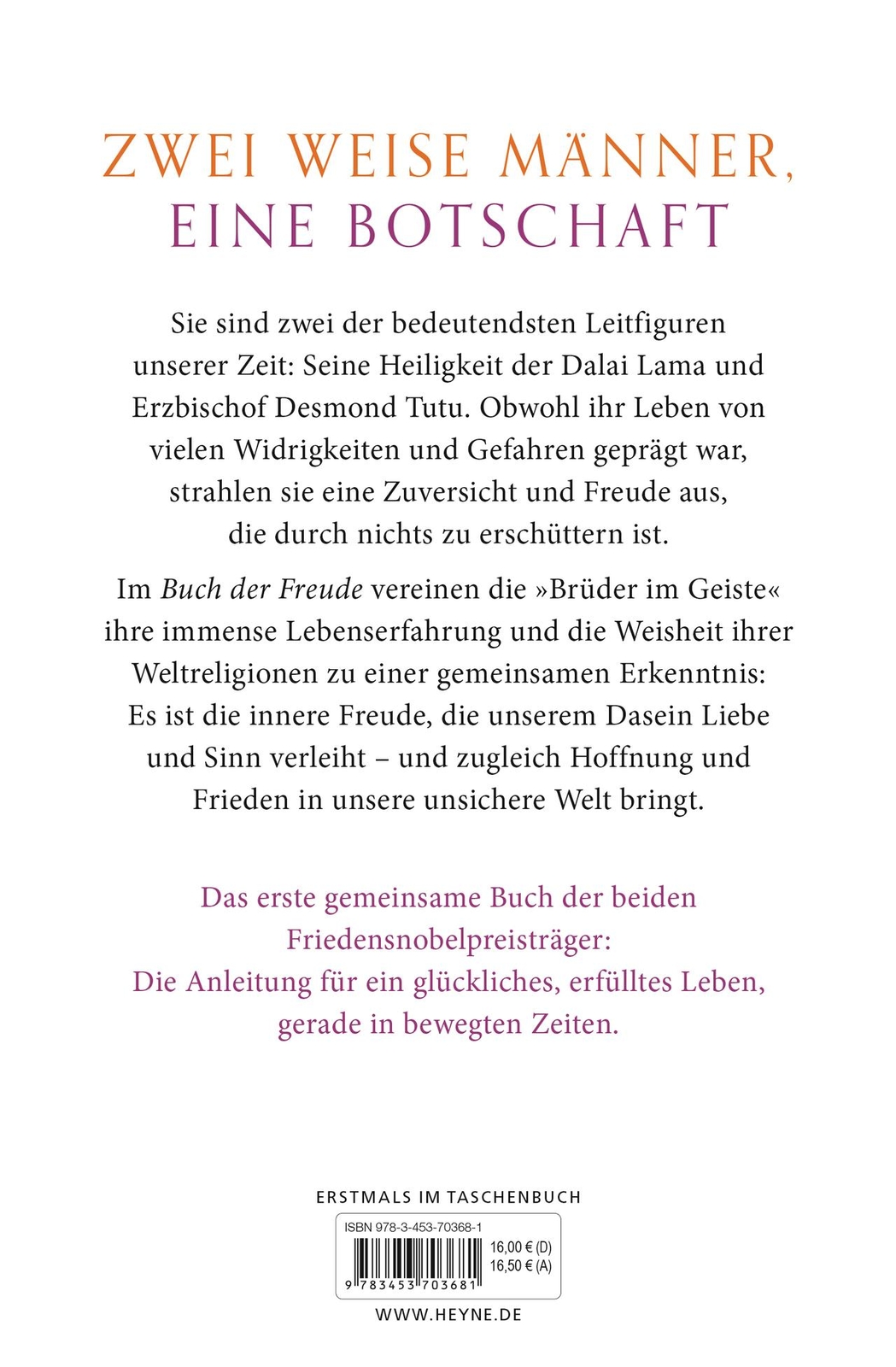 Thumbnail - Lama Dalai / Das Buch Der Freude / 9783453703681