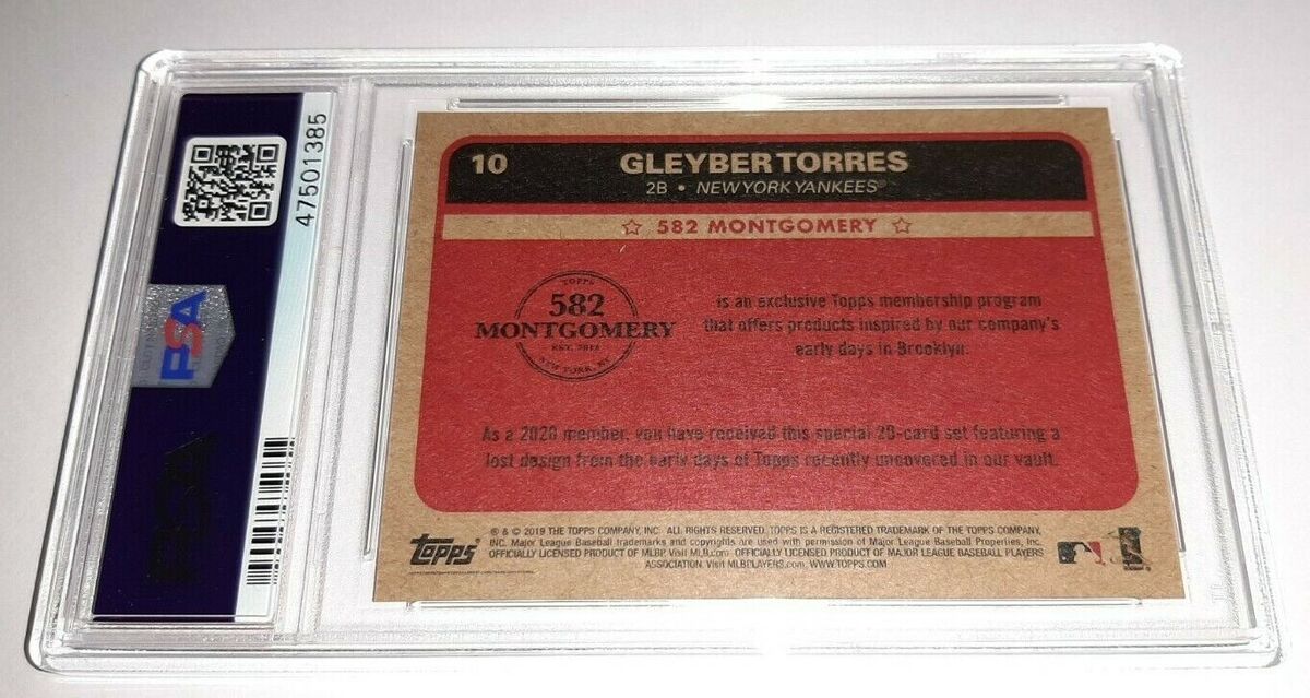 2019-20 Topps 582 Montgomery Set 1 #10 Gleyber Torres Card 2019-20 Topps 582 Montgomery Set 1 #10 Gleyber Torres Card