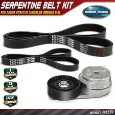 3pcs Serpentine Belt Drive Component Kit For Dodge Stratus Chrysler Sebring 2.4l