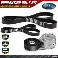 3Pcs Serpentine Belt Drive Component Kit for Dodge Stratus Chrysler Sebring 2.4L