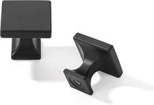 Matte Black Cabinet Knobs 30 Pack Flat Black Drawer Square Knobs for Cabinets an
