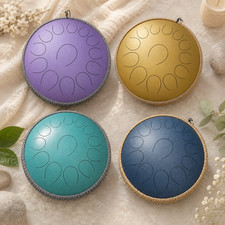 Steel Tongue Drum 14"/12" 13 Notes  Meditation, Yoga  Relaxing Sound Gift