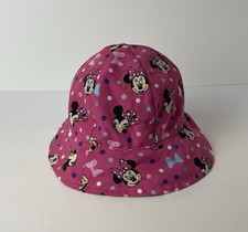 Disney Junior Kids Bucket Hat Cap Minnie Mouse - Pink - Beach Sun Hat