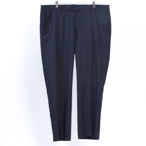 Incotex Slowear Super 150s Pants 38 Navy Blue Wool Classic Fit Dress Trousers