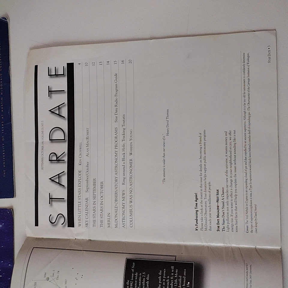 Vintage StarDate Magazine Lot Astronomy Science Space McDonald Observatory 1990s Foto 3 de 4