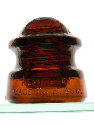 CD 168 [110] Hemingray D-510 orange amber glass insulator | eBay