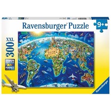 Ravensburger Word Landmarks Map Puzzle No. 13 227 0, 300 XXL Pcs, New/Sealed Bag