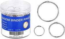 Binder Rings, 100pcs Book Rings Assorted Sizes 1,1.5,2 inch for