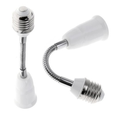 2pcs E26/E27 Light Socket Extender Adapter Flexible Gooseneck LED Bulb Extension