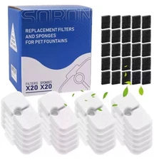 20pk Cat Water Fountain Filter for PETLIBRO® Dockstream PLWF005/PLWF115/PLWF105