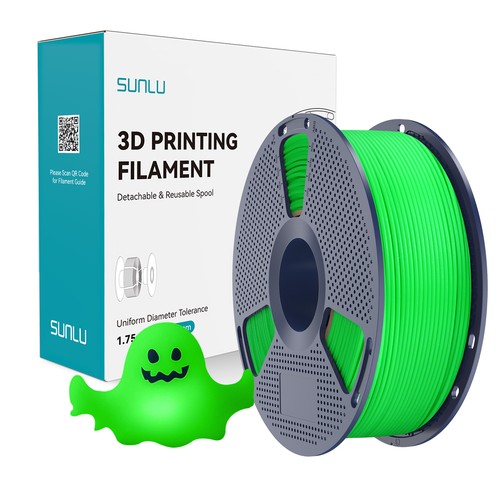 SUNLU 1.75mm PLA Filament Glow in the Dark Luminous PLA 3D Printer Filaments 1KG