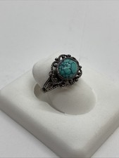 Vintage Navajo Sterling Silver Turquoise Ring Size 5