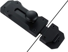 5.5 Inch Matte Black Slide Bolt Latch Solid Aluminium Heavy Duty Gate Lock