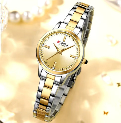 Damenuhren Gold Silber Armbanduhren Quartzuhren Analog Betterie Stahl Uhr Luxus