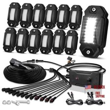 Pure White Rock Lights Kit with Switch Wire Harness - R2 Rock Light HK 12PCS