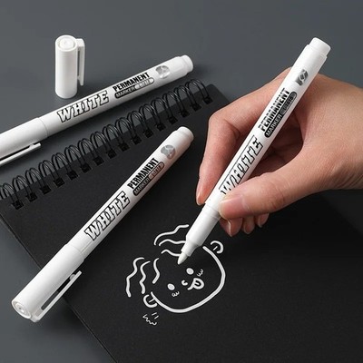 3 pcs White Waterproof Permanent Paint Marker Pens for Metal Wood Fabric**