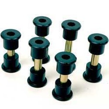 1967-87 Chevrolet/GMC Truck Polyurethane Rear Leaf Spring Bushing Set; Black