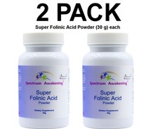 Super Folinic Acid Powder, 2 PACK, 30 g each, Gluten free, Dairy Free, Soy Free