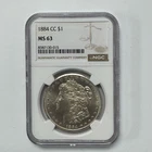 1884-CC Morgan Dollar $1 NGC MS63 Beautiful Coin