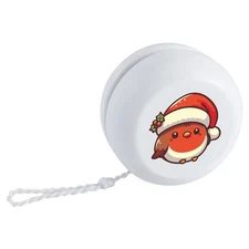 'Baby Robin Wearing Santa Hat' Retro Style Yo-Yo (YY00051442)