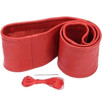 Lenkradbezug rot echt Leder zum Schnüren Lenkrad Schoner 37 38 39 cm