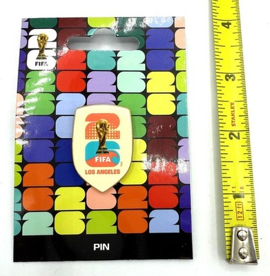 FIFA WORLD CUP 2026 OFFICIAL LOS ANGELES LA 1.5'' HOST CITY SHIELD PIN FREE SHIP