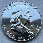 1961 Proof Franklin Half Dollar 90% Silver-INV#8561
