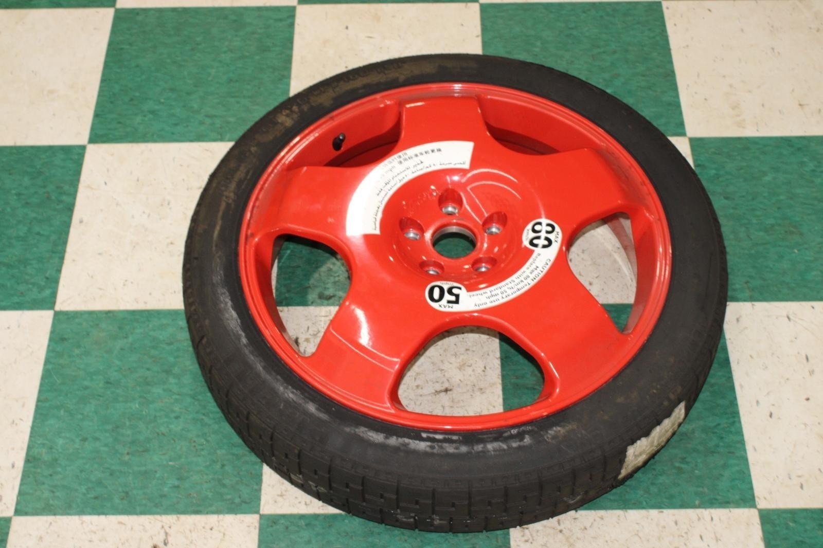 14-19 Flying Spur Red Emergency Replacement Spare Wheel Rim Tire T155/65R20 OEM