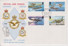 Unaddressed Isle of Man First Day Cover FDC 1978 Royal Air Force