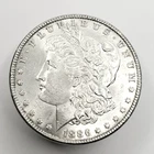 1886-P  Morgan Silver Dollar GEM MS BU Brilliant Details   P249