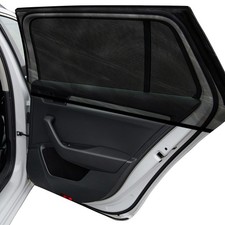 Car Window Shades, 2 Pack Breathable Mesh Side Sun Stretch Large, Black