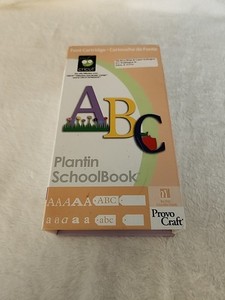 Plantin Schoolbook Cricut Cartridge Font Lettering Letters 29-0390 Provo Craft
