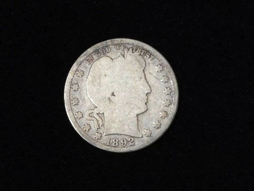 1892 Barber Silver Quarter Good 70801