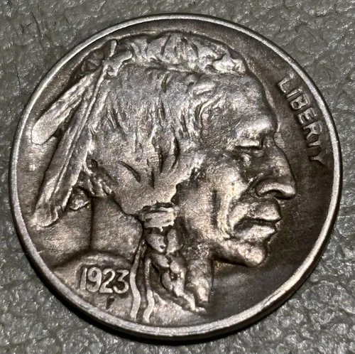1923 Buffalo Nickel, nice Original AU Condition Great detail and appearance