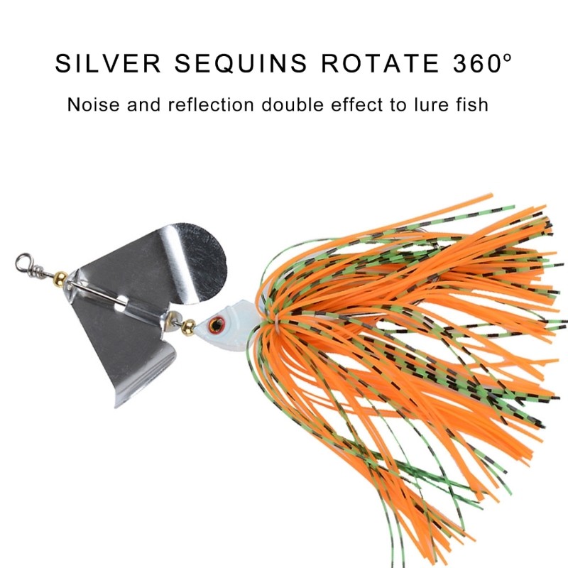 5Pcs Bass Fishing Lures Spinner Baits Topwater Fishing Lures Fishing Accessories - Image 3