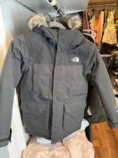 The North Face Hyvent 550 Youth 10/12 Down Jacket With Faux Fur Lined Hood