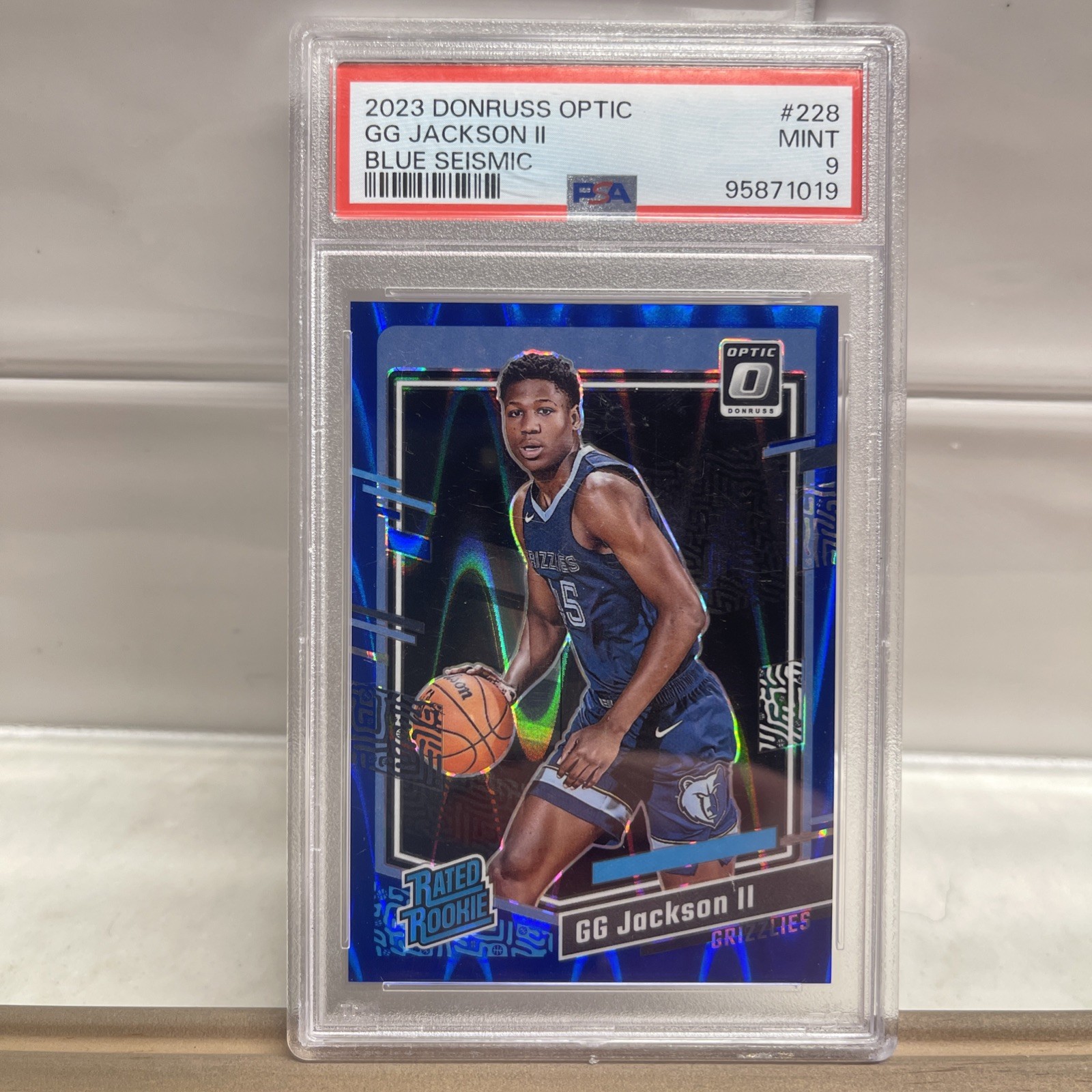 2023 Panini Donruss Optic #228 GG Jackson II Blue Seismic /249 PSA 9 MINT