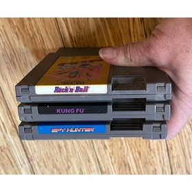 Lot Of 3 Nintendo NES Video Games Spy Hunter Rock-n-Bowl King Fu Untested
