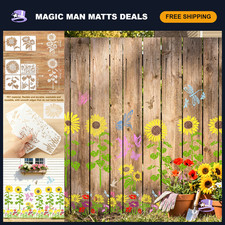 12 Large Sunflower Stencils for Painting on Wood, Crafts  Home Decor - 12 Pcs