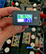 12V Battery Capacity Monitor, 10-100V 24V 36V 48V Digital Battery Status