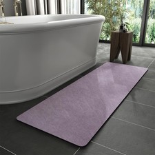 MontVoo Bath Mat Rug Rubber Backing Non Slip Quick Dry Absorbent Thin Bathroom R